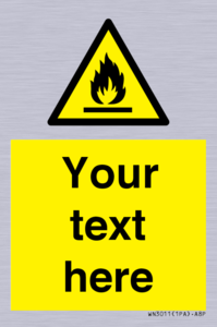Custom flammable sign